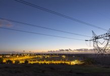 powerlines at night