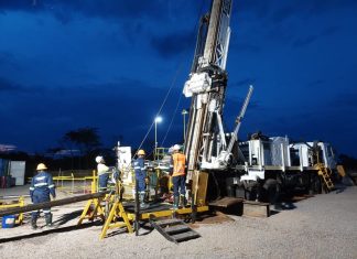 Night time view of Mingomba in Zambia's Copperbelt Province where KoBold Metals discovered a significant copper-cobalt deposit